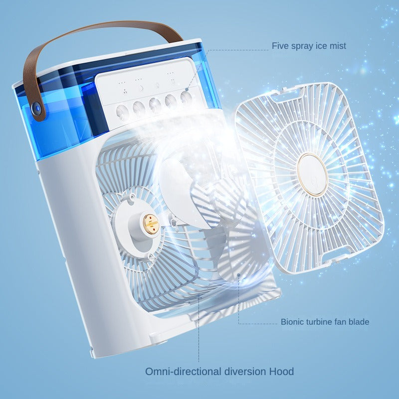 Mini Air Cooler Fan – Portable USB Cooling Fan with Water Mist & Adjustable Speed